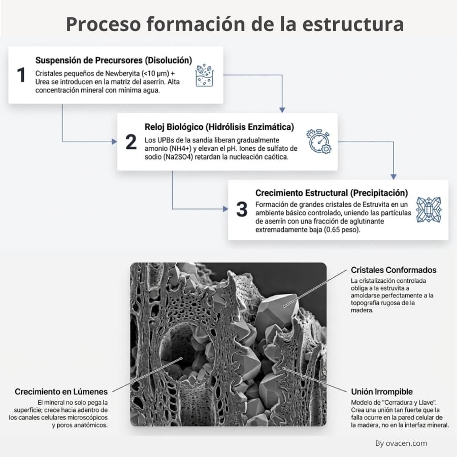 proceso formación material resistente al fuego