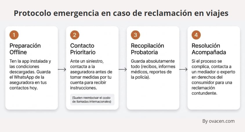 Protocolo emergencia en reclamaciones de viajes