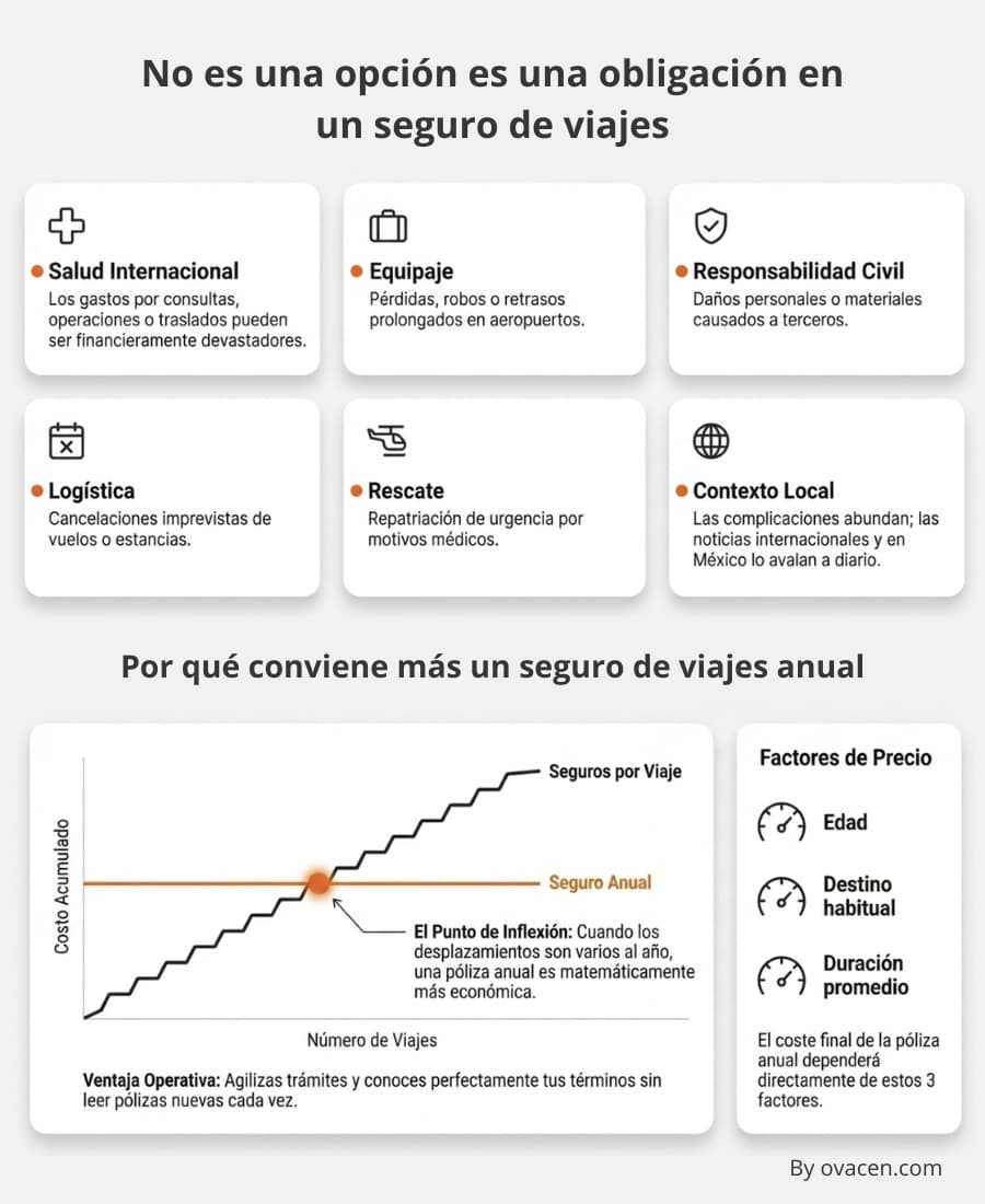 ventajas en los seguros de viajes anuales