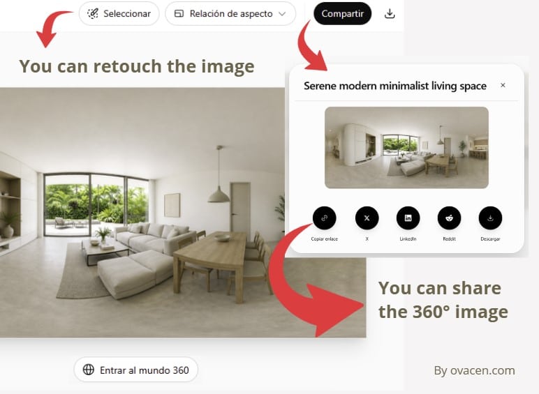 create 360 image with ChatGPT artificial intelligence
