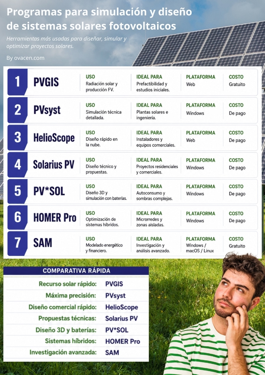Programas para diseño de sistemas solares fotovoltaicos