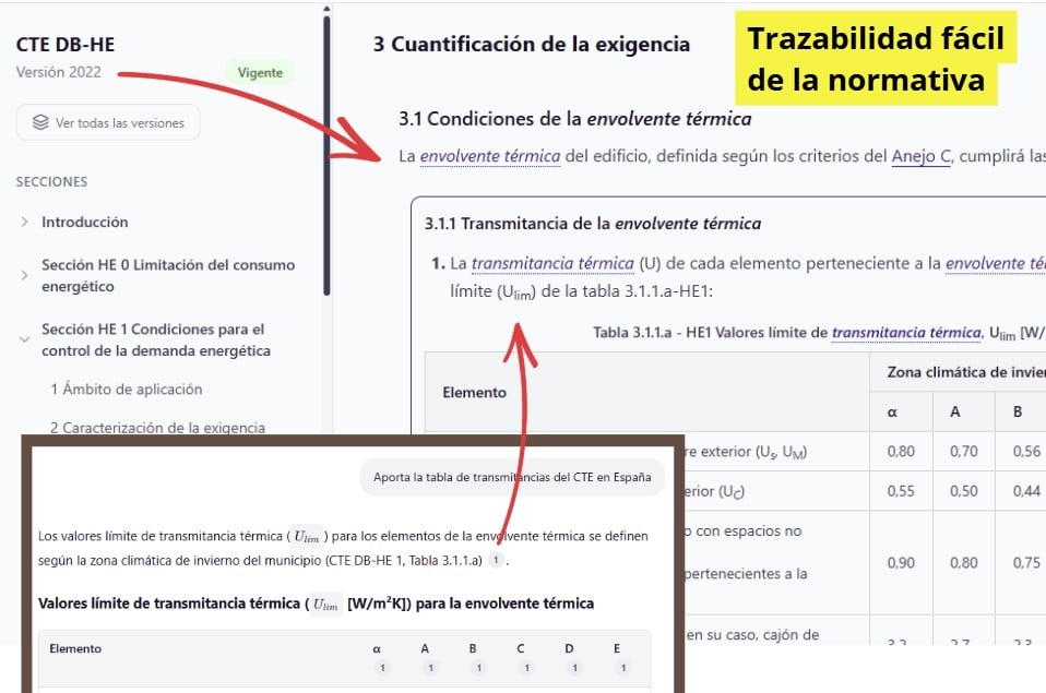 aplicación IA consultor de normativa en edificacion
