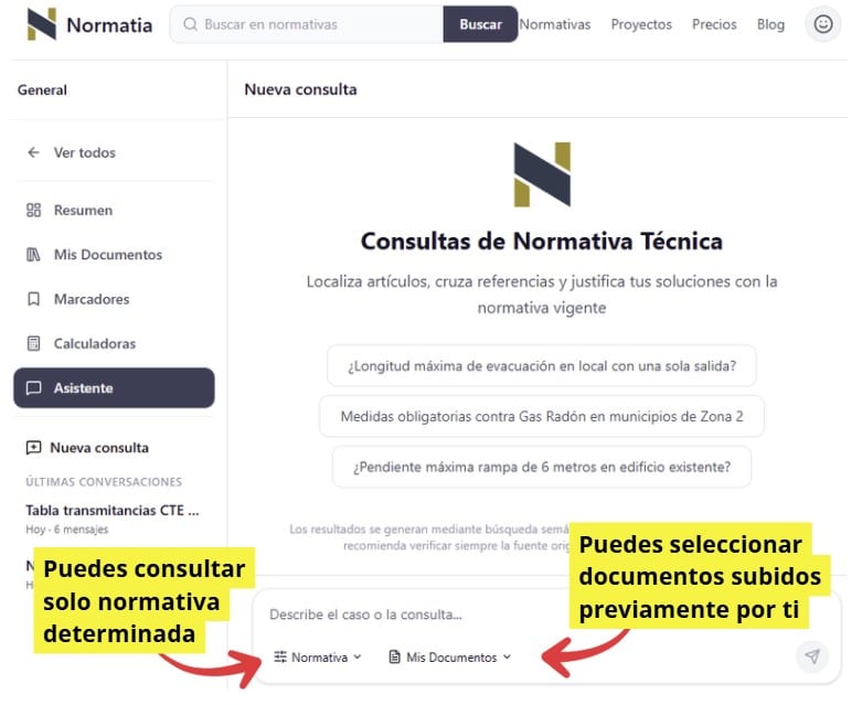 consultar información normativa con IA