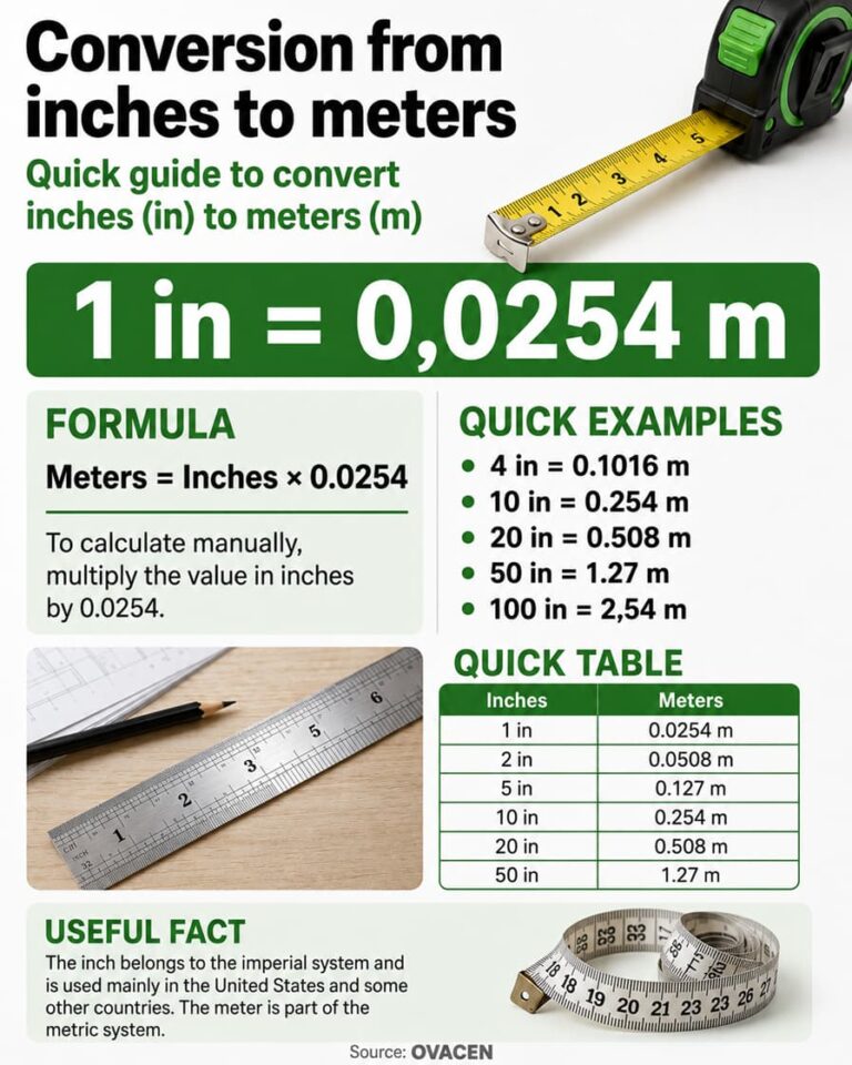 Inches to Meters (in to m) | Calculator convert inch to!