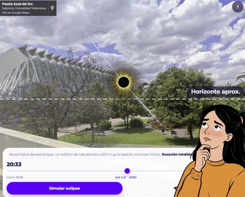 visor visibilidad eclipse solar total