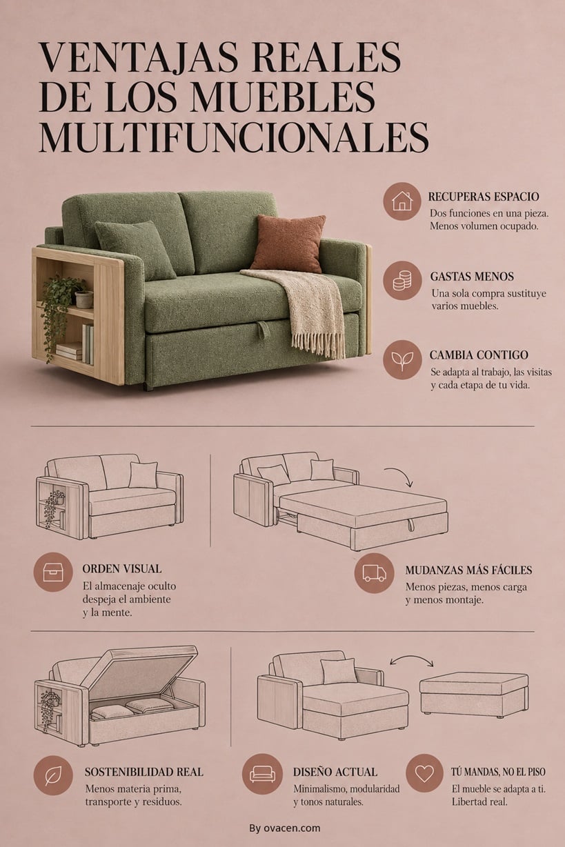 ventajas muebles polivalentes