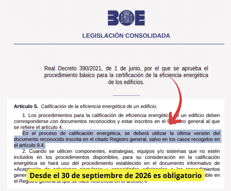certificación energética obligatorio utilizando últimos programas