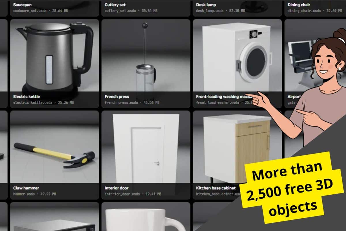 download 3D objects for renders