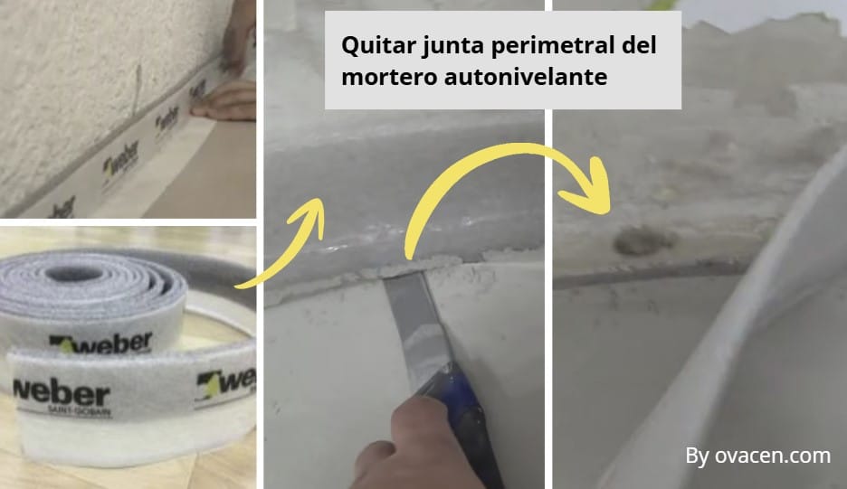 junta perimetral para cemento autonivelante